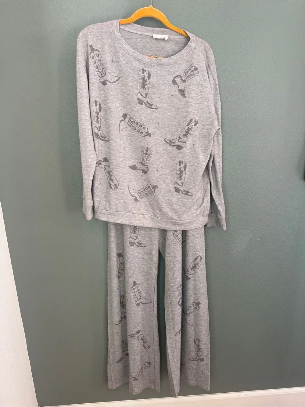 Phil Love Boots Lounge Set Sz L Heather Gray